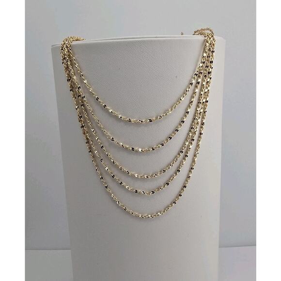 Panacea Jewelry - Panacea Gold Plated 5 Strand Necklace 17" L + Extender